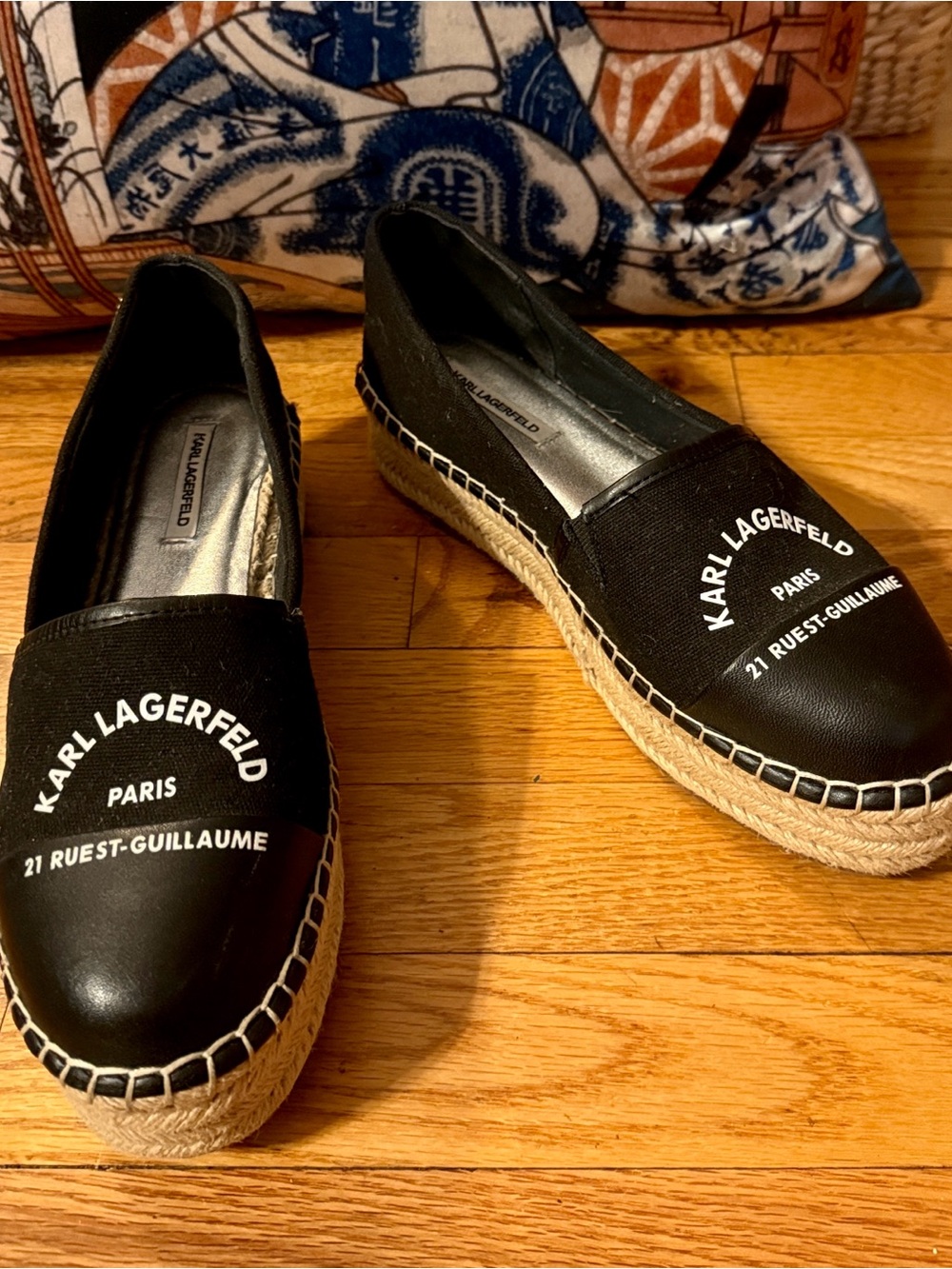 Karl Lagerfeld Kamino Rue St-Guillaume Platform Espadrilles Rare